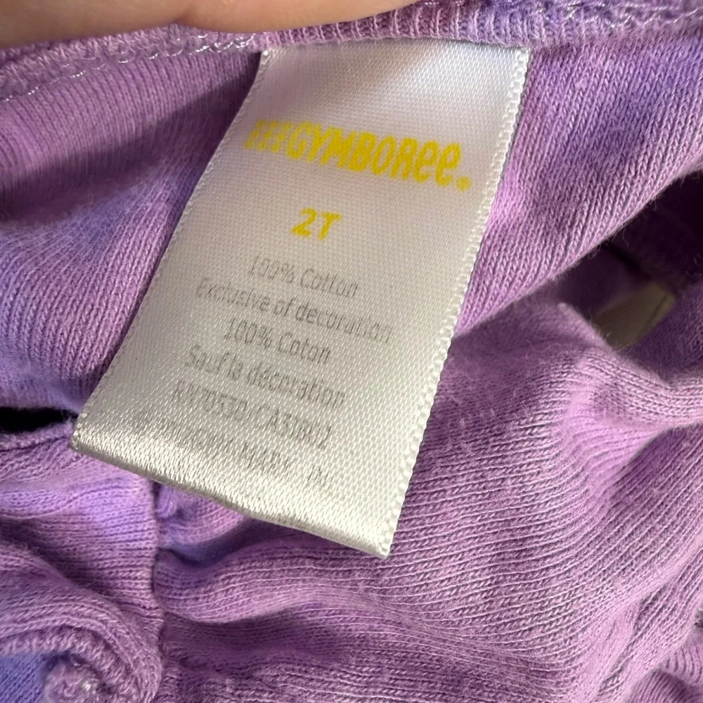 Y2K Gymboree Purple Tropical Bow Tank Top Girls Size 2T Summer Flip Flop